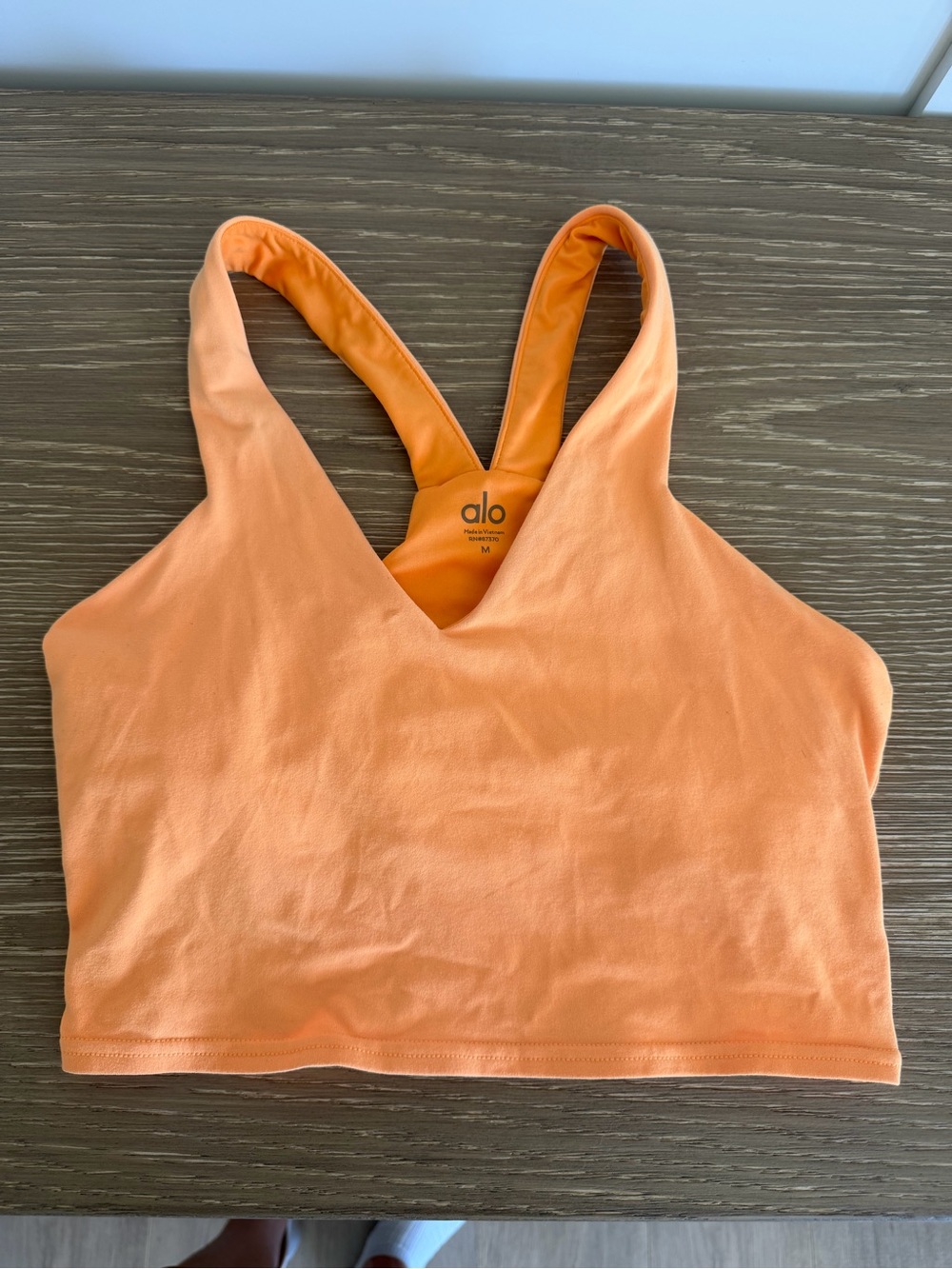ALO Yoga Soft V-Neck Orange Sports Bra